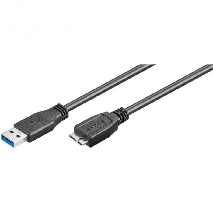 Cablu USB3.0, A tata la micro B tata, conductor cupru, dublu ecranat, 1.8m