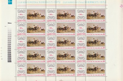 Romania 1972 - #812 Ziua Marcii Postale Romanesti - COALA COMPLETA 1v MNH foto