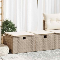 vidaXL Set canapele grădină cu perne 2 piese bej poliratan/lemn acacia 3328671