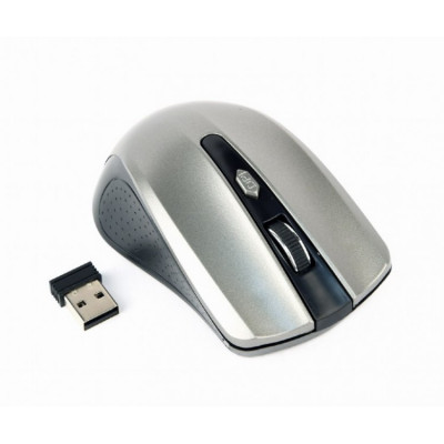 Mouse wireless Gembird MUSW-4B-04-BG, USB Nano receiver, 1600 DPI, Negru/Gri foto