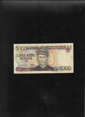 Rar! Indonezia 5000 5.000 rupiah rupii 1986 seria001050 foto