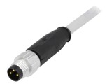 Conector M8 tată 3 pini drept cu cablu 10m PVC HARTING