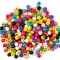 Set 200 margele din lemn colorate rotunde, 10 mm diametru