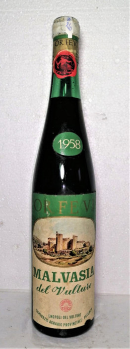 Z 26, VIN ALBA MALVASIA DEL VOLTURNO, POTENZA, Recoltare 1958