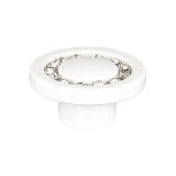 Cumpara ieftin Buton pentru mobila rotund cu model, X1-09, alb