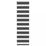 vidaXL Jaluzea tip zebra neagră lățime țesătură 45,9 cm poliester
