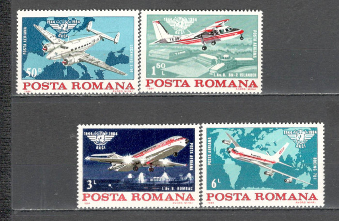 Romania.1984 Posta aeriana-50 ani OACI ZR.737