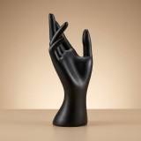 Suport Expunere Bijuterii si Accesorii, Forma Mana Neagra, 22 cm