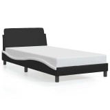 Cumpara ieftin Cadru de pat Dover negru si alb 100x200cm piele artificiala