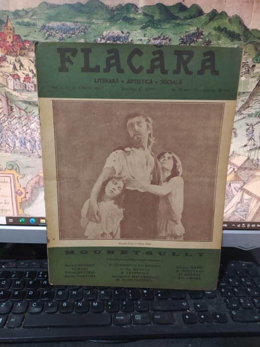 Flacăra Literară, Artistică, Socială, anul V No. 21, 5 martie 1916, număr dedicat lui Mounet-Sully, Alexandru Macedonski, Ada Umbră, Adrian Maniu, 103