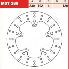 Disc frână fix spate, 230/102x4mm 5x120mm, diametru gaură de centrare 8,5mm, spacing 0 compatibil: YAMAHA YZF-R125 125 2008-2013