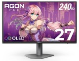 Monitor Gaming QD OLED AOC 26.7inch AG276QZD2, QHD (2560 x 1440), HDMI, DisplayPort, Pivot, Boxe, 240 Hz, 0.03 ms (Negru)