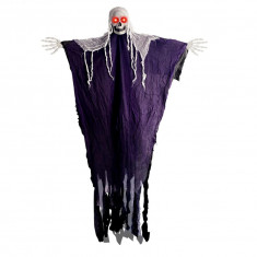 Schelet Halloween Yomiqiu, inaltime totala 180 cm, cu ochi luminosi si sunete