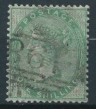 ANGLIA 1856-Regina VICTORIA=1 Schiling-grun-stampilat