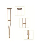 Carja Subaxilara DrHappy JL935 M, Lemn, Ajustabila, Adulti, 120kg, Confortabila, Ortopedica