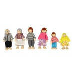 Set 6 papusi din lemn Familia Puppet, Oem
