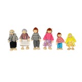 Set 6 papusi din lemn Familia Puppet