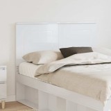 Cumpara ieftin Tablie cap cu headboard Alb lucios 135 cm Lemn compozit