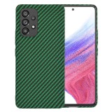Husa slim carbon pentru samsung galaxy a53 5g - protectie premium fibershell, green