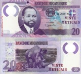 Mozambic 20 Meticais 2017 Bancnota Polimer UNC Africa
