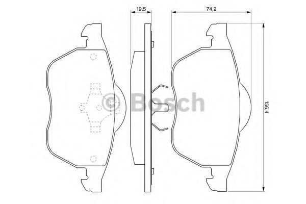 Set placute frana,frana disc AUDI A4 (8D2, B5) (1994 - 2001) BOSCH 0 986 424 481