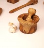 Presa Usturoi Lemn Maslin Tradizan, Artizanala, 12cm, Ustensila Bucatarie, Zdrobire Condimente
