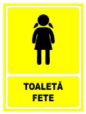 Indicator galben pentru toaleta fete