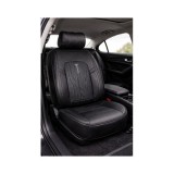 Huse Auto Universale 9D PREMIUM Imitatie Piele Alcantara Negre - Set Complet 15 Piese, Fara Cusatura Airbag