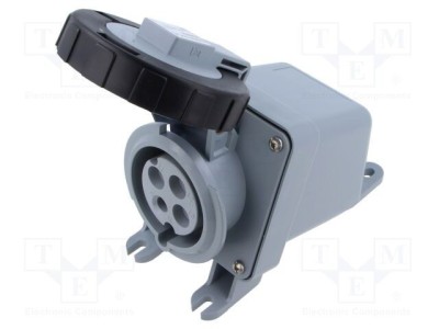 Conector alimentare AC trifazat IP&amp;amp;S 30A 500V AMPHENOL soclu mamă IP69K foto