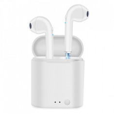 Casti audio wireless cu bluetooth i7S tip in-ear pentru IOS, Windows si Android