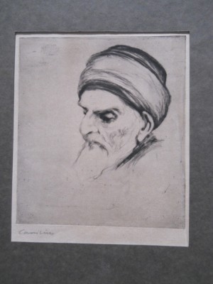 Gravura, Richard Canisius &amp;quot;Tatar din Dobrogea cu turban&amp;quot;,39,7x27 cm coala foto