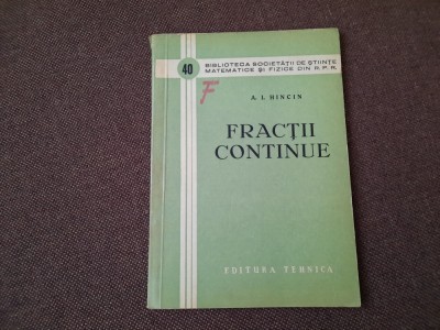 A. I. Hincin - Fractii continue foto