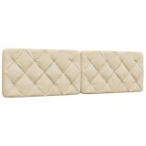 VidaXL Pernă pentru tăblie de pat, crem, 180 cm, material textil