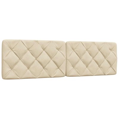 vidaXL Pernă pentru tăblie de pat, crem, 180 cm, material textil foto