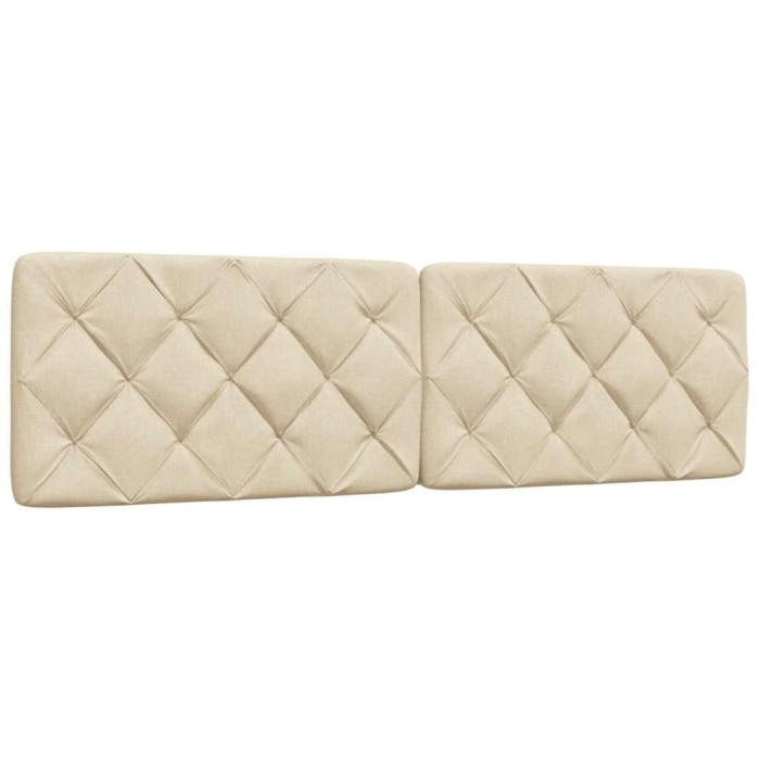 vidaXL Pernă pentru tăblie de pat, crem, 180 cm, material textil
