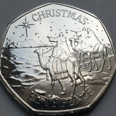 Monedă 50 pence 2022 Gibraltar, Christmas, Three Wise Men , unc