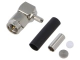 Conector SMA unghi 90&deg; tată 50&Omega; RG174 LINX TECHNOLOGIES CONSMA012 lipire/crimpare
