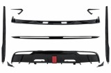 Pachet Exterior Complet de Extensii Tesla Model 3 (2023-up) Prelungire Bara Fata cu Difuzor de aer si Eleron Negru Lucios Performance AutoTuning