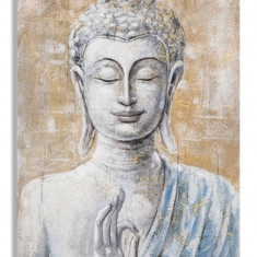 Tablou decorativ, Face Buddha Light -B, Mauro Ferretti, 80 x 120 cm, canvas imprimat si pictat/lemn de pin, multicolor