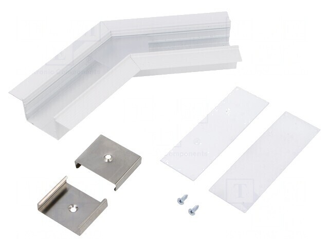 Conector 135&deg; Alb Aluminiu VARIO30-05