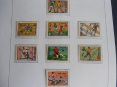 Serie timbre fotbal sport Campionatul Mondial de Foltbal din Italia 1990 C. M. foto