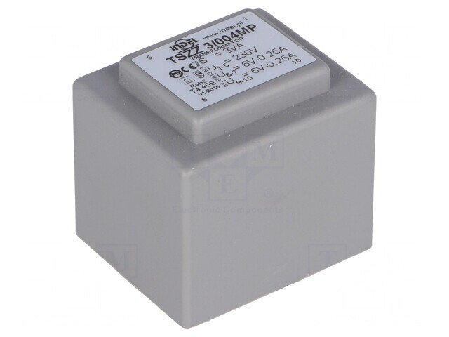 Transformator &Icirc;ncapsulat 3VA 230V AC 6V 250mA PCB