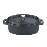Oala Fonta cu Capac Perfect Home, 0.45L, 16 cm, Negru - Retentie Termica Excelenta, Aragaz/Cuptor/Foc