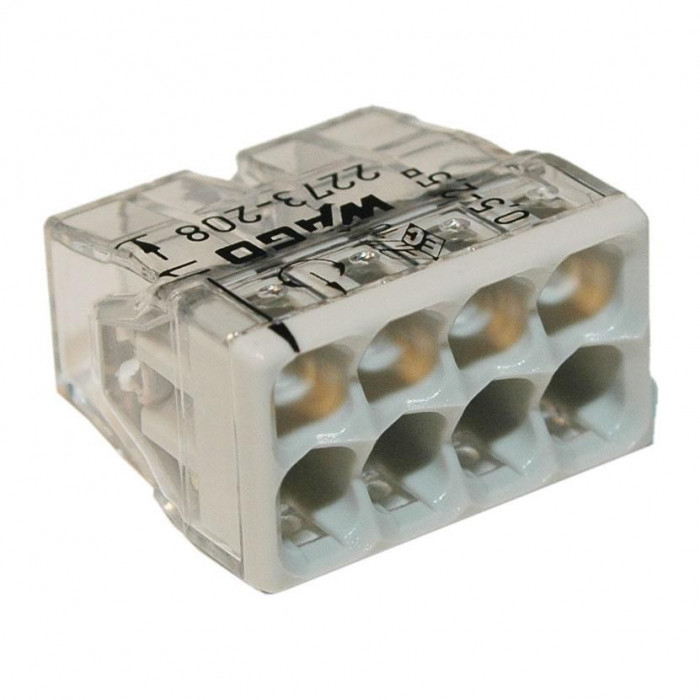 Clema conector conductori unifilari 8x max 2.5mm Wago 2273-208