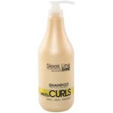 Sampon pentru par ondulat Waves &amp; Curls, 1000ml, Sleek Line