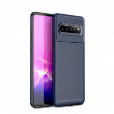 Husa Auto Focus Carbon Pentru Samsung Galaxy S10, G973 - Albastru