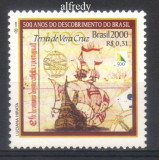 BRAZILIA 2000, Corabii, 500 de ani, serie neuzata, MNH, Transporturi, Nestampilat