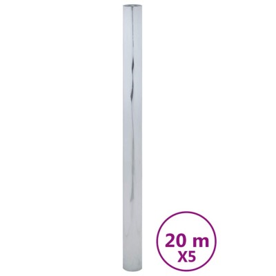 Folie solara, 5 buc., efect reflectorizant static argintiu, PVC foto