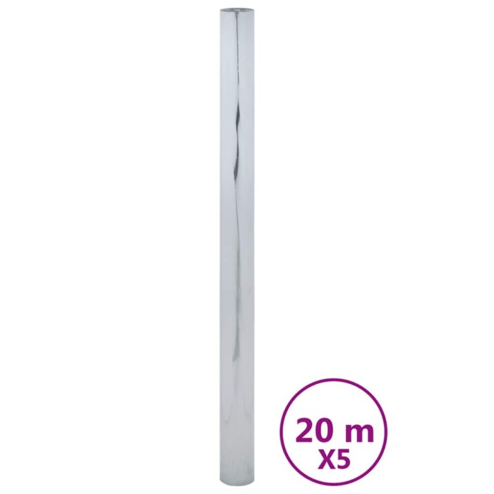 Folie solara, 5 buc., efect reflectorizant static argintiu, PVC