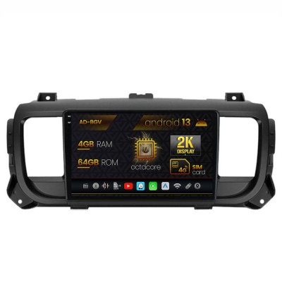 Navigatie Toyota Proace (2016+), Android 13, V-Octacore 4GB RAM + 64GB ROM, 9.5 Inch - AD-BGV9004+AD-BGRKIT065V2 foto
